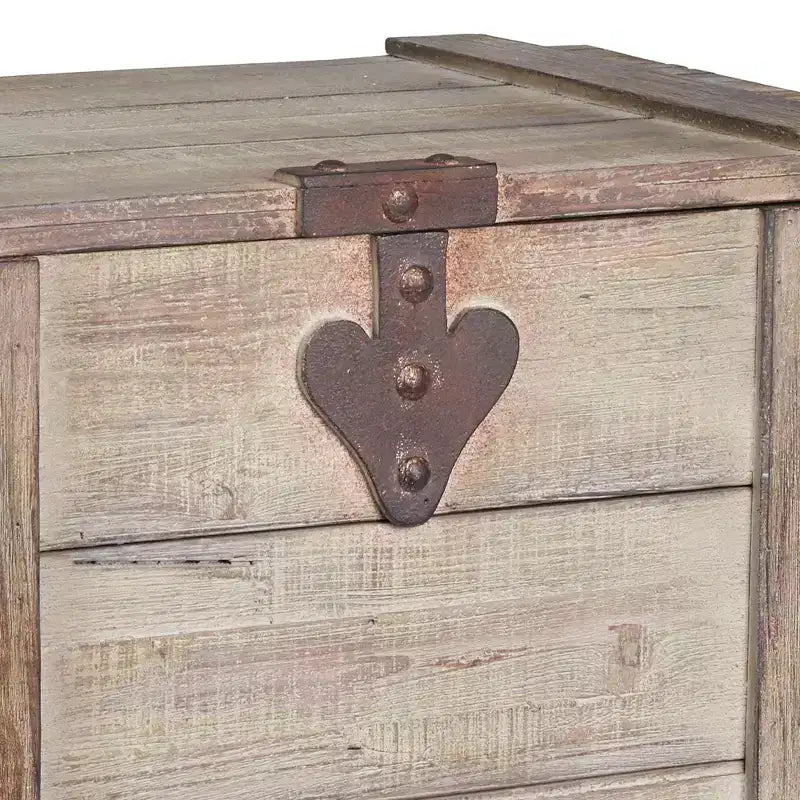 Household Essentials Antiqued Decorative Trunk Medium: Multicolored Storage Trunk, Furniture Trunks, 22" x 13.25" x 18.25"