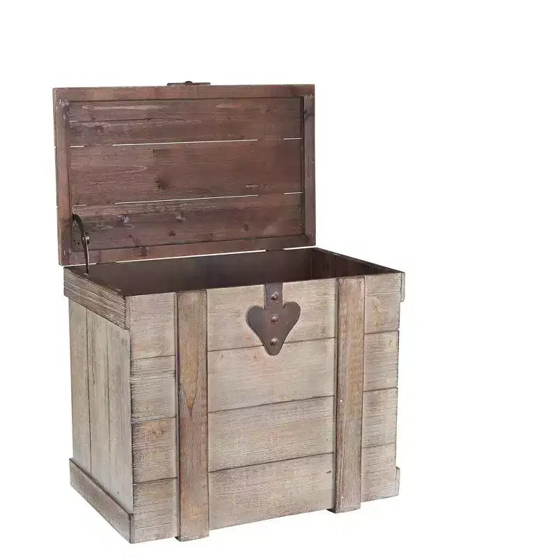 Household Essentials Antiqued Decorative Trunk Medium: Multicolored Storage Trunk, Furniture Trunks, 22" x 13.25" x 18.25"