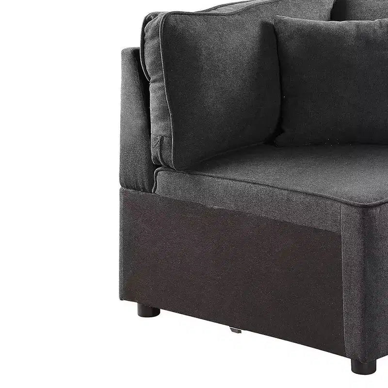 33" Silvester Gray Fabric - Acme Furniture: Upholstered Leather, Wood Frame, No Assembly Required