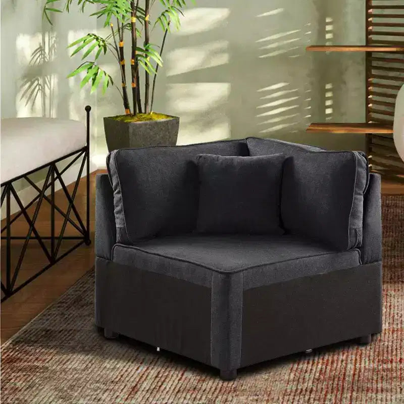 33" Silvester Gray Fabric - Acme Furniture: Upholstered Leather, Wood Frame, No Assembly Required