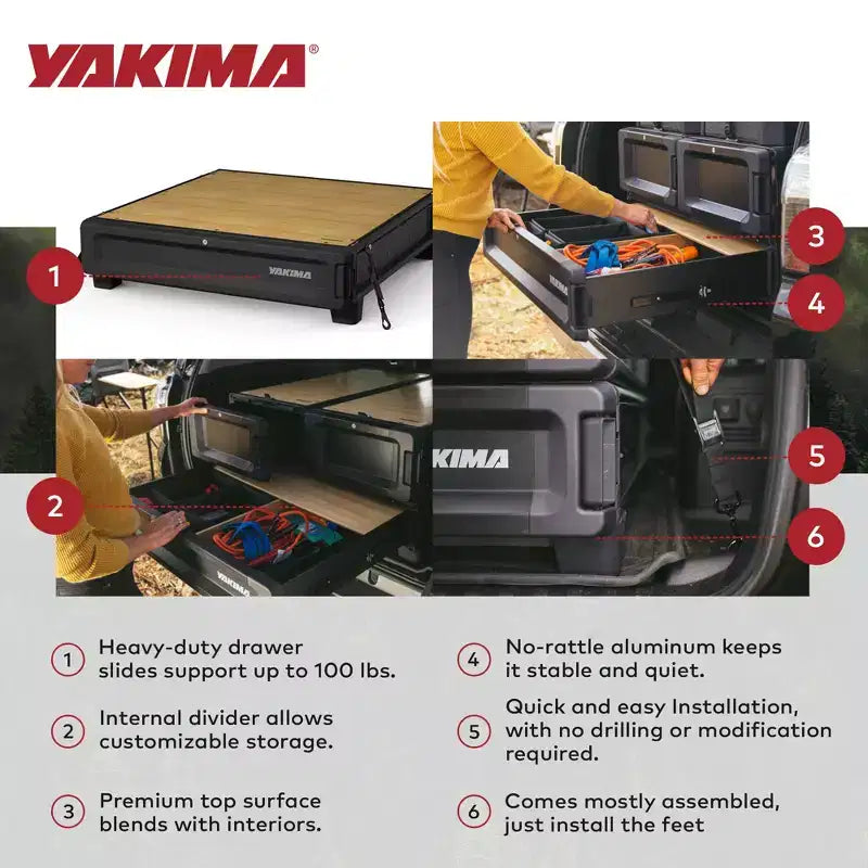 Yakima MOD HomeBase Base Unit of Drawer System with Internal Drawer Divider